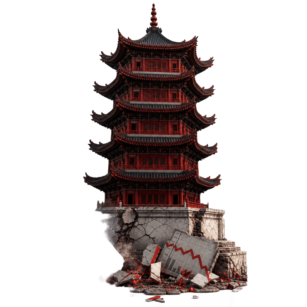 Failed startups in China — editorial illustration