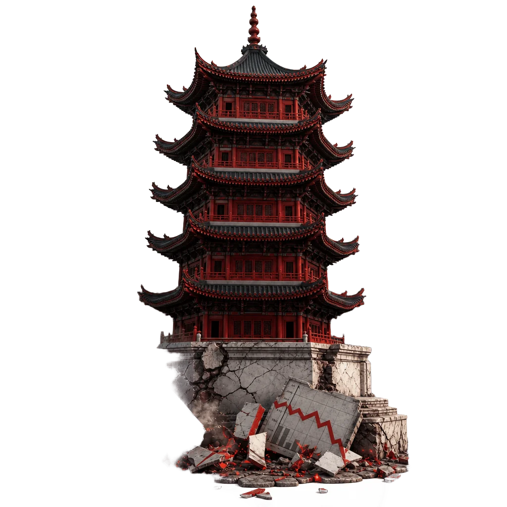 Failed startups in China — editorial illustration