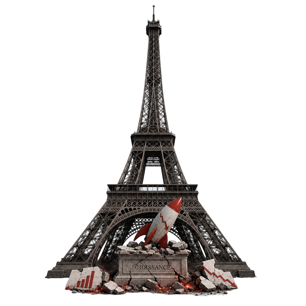 Failed startups in France — editorial illustration