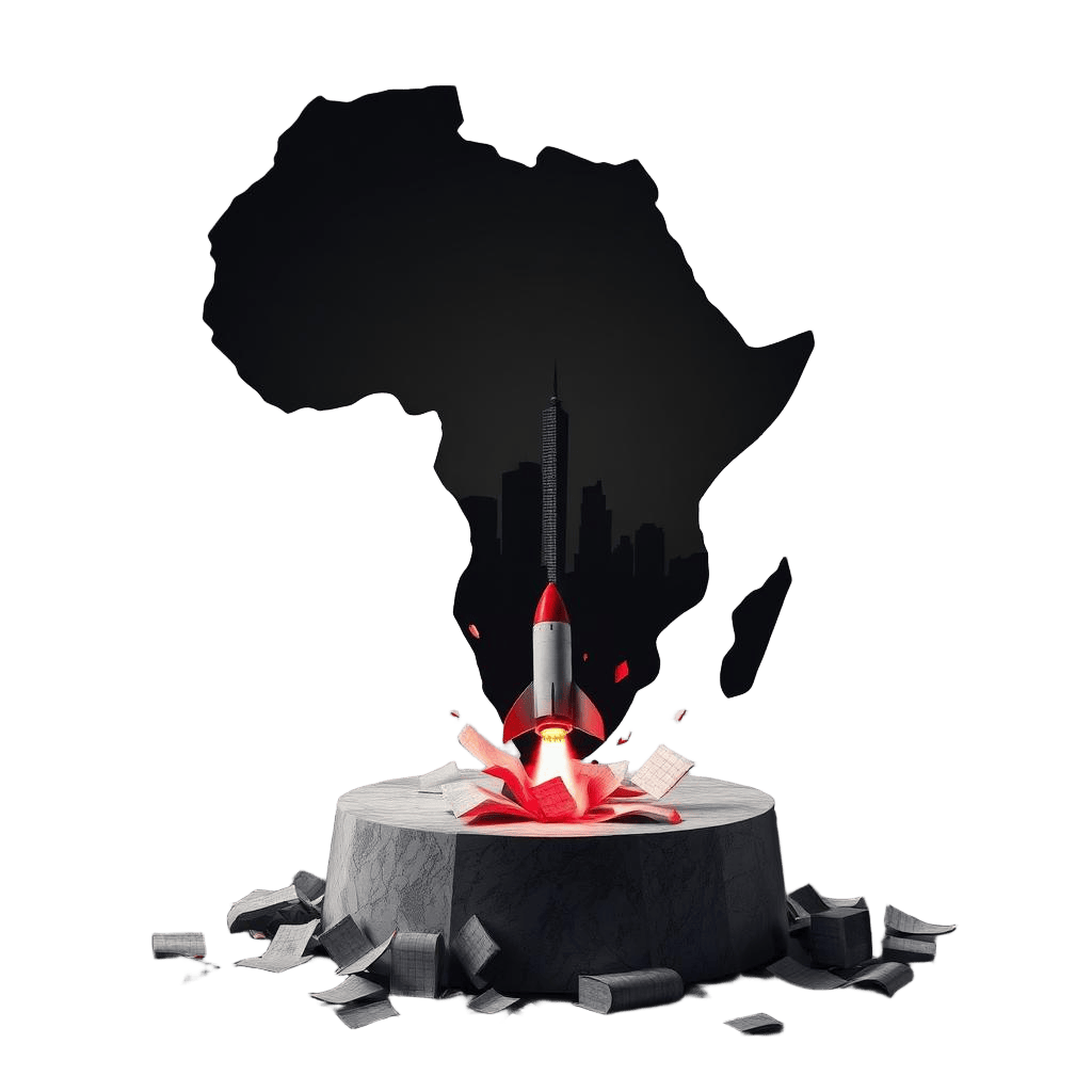 Failed startups in Nigeria — editorial illustration
