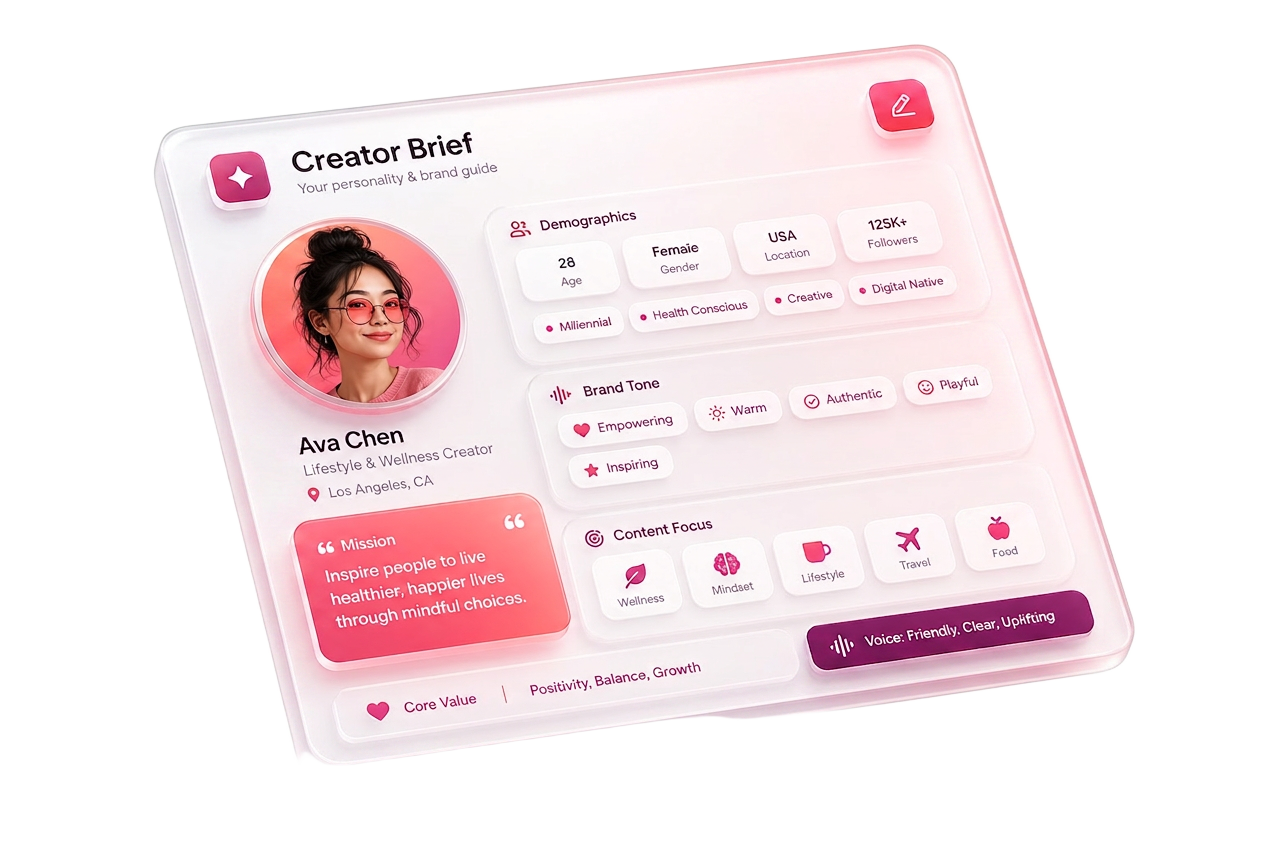 A full creator brief